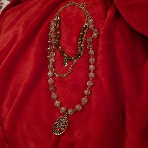 Taylor Swift Lover vintage style 3 layer chain necklace